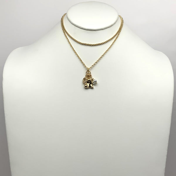 Letter "C" Bling Layered Necklace