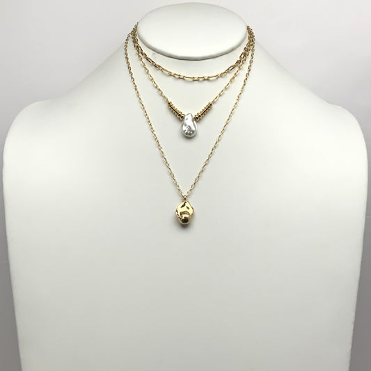 Layered Pearl Necklace