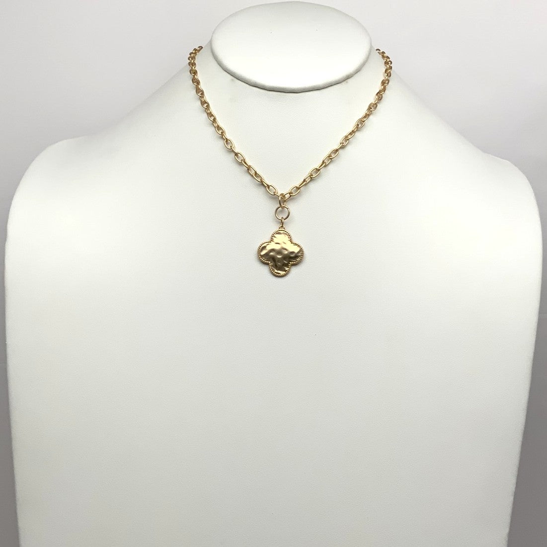 Hammered Clover Necklace