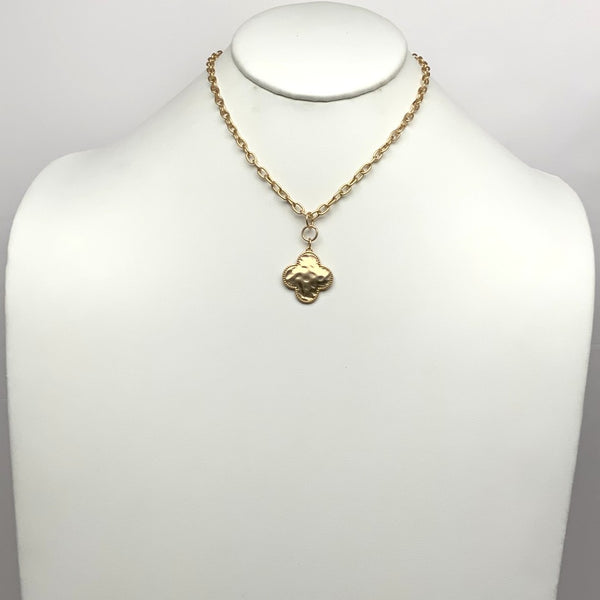 Hammered Clover Necklace
