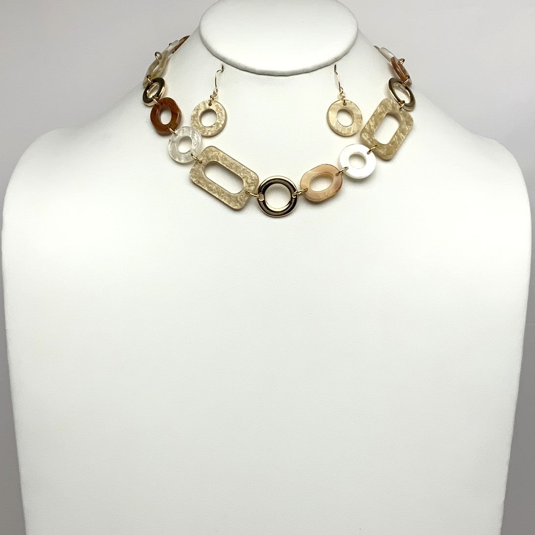 Circle Lucite Necklace