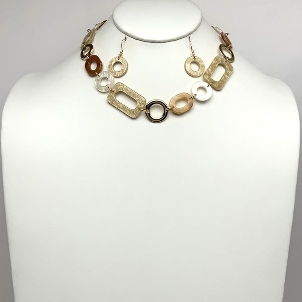 Circle Lucite Necklace