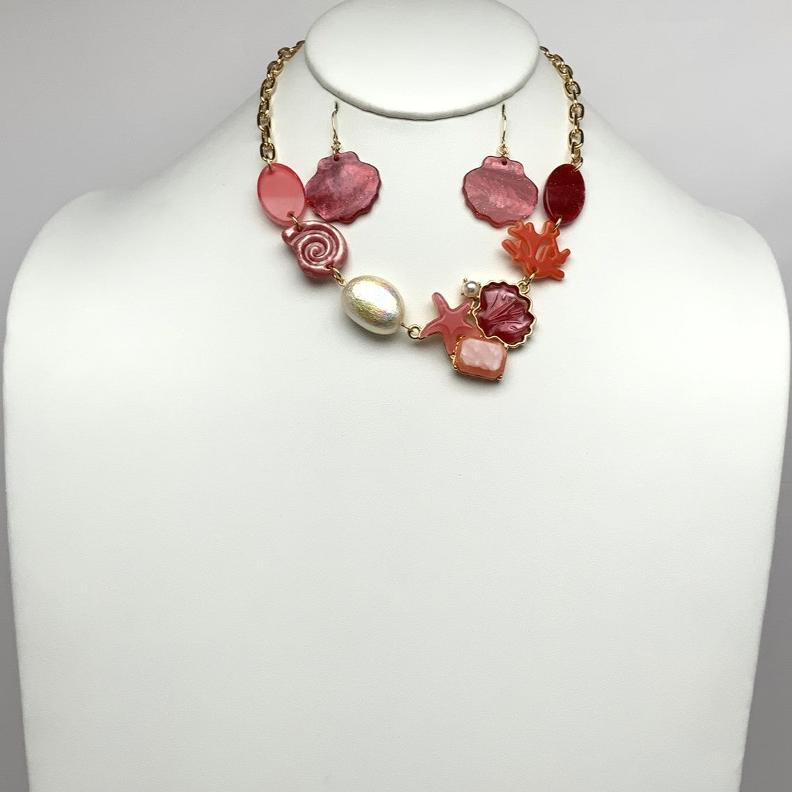 Sea Life Lucite Necklace