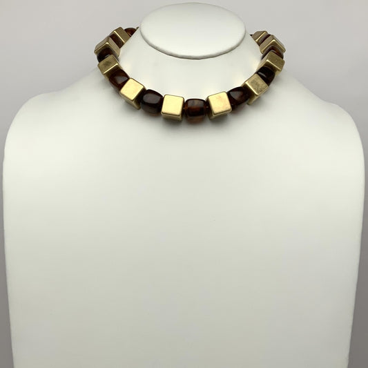Square Lucite Beads Necklace
