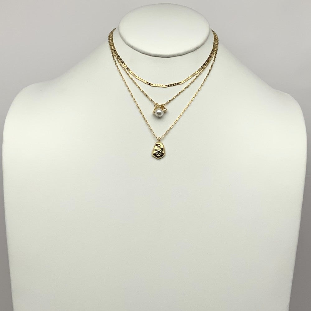 Pearl Pendant w/Diamond Pendant Necklace