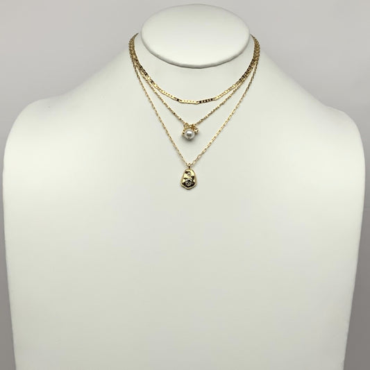 Pearl Pendant w/Diamond Pendant Necklace