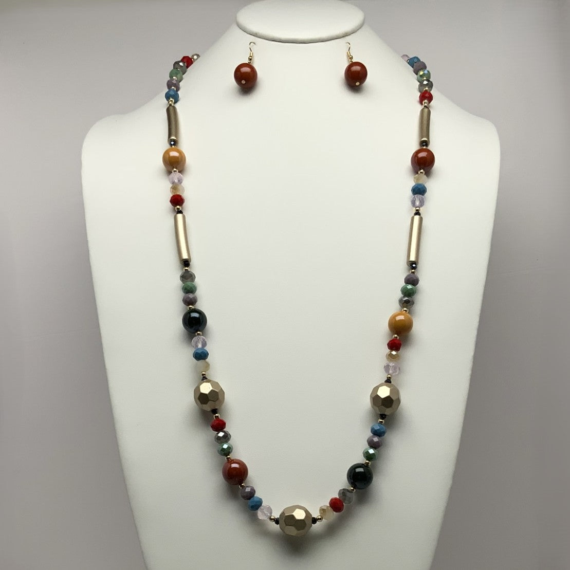 Color Crystal Necklace Set