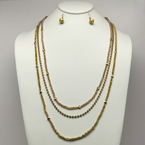 Multi-strand Crystal Necklace