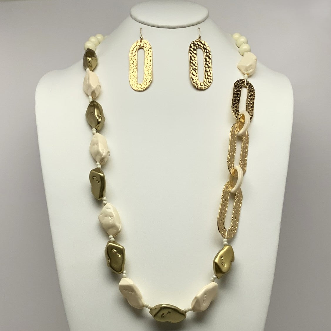 Lucite Stones and Chain Link
