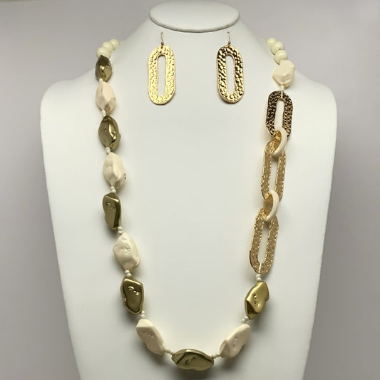 Lucite Stones and Chain Link