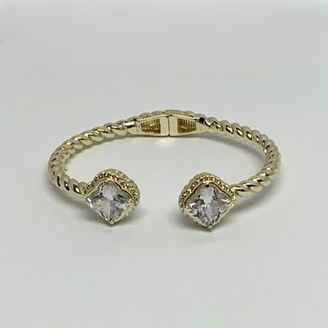 Twist Cubic Zirconia End Bracelet