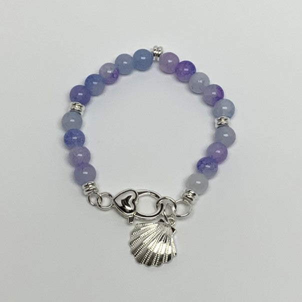 Crystalized Beaded Design Shell Bracelet