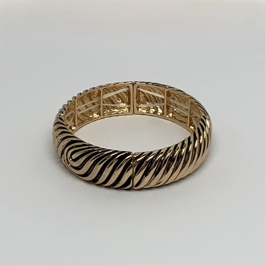 Spiral Textured Bangle Bracelet