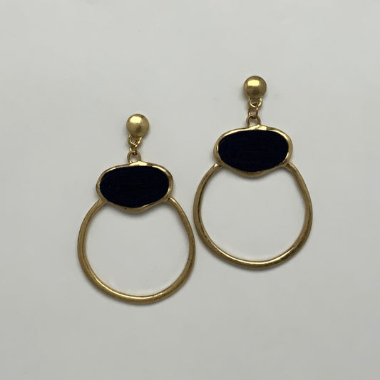 Hoop w/Oval Element Earrings