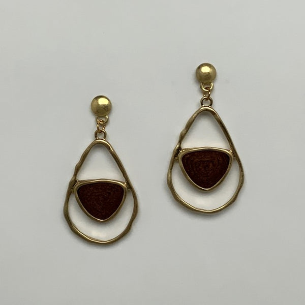 Teardrop Hammered Design Earrings