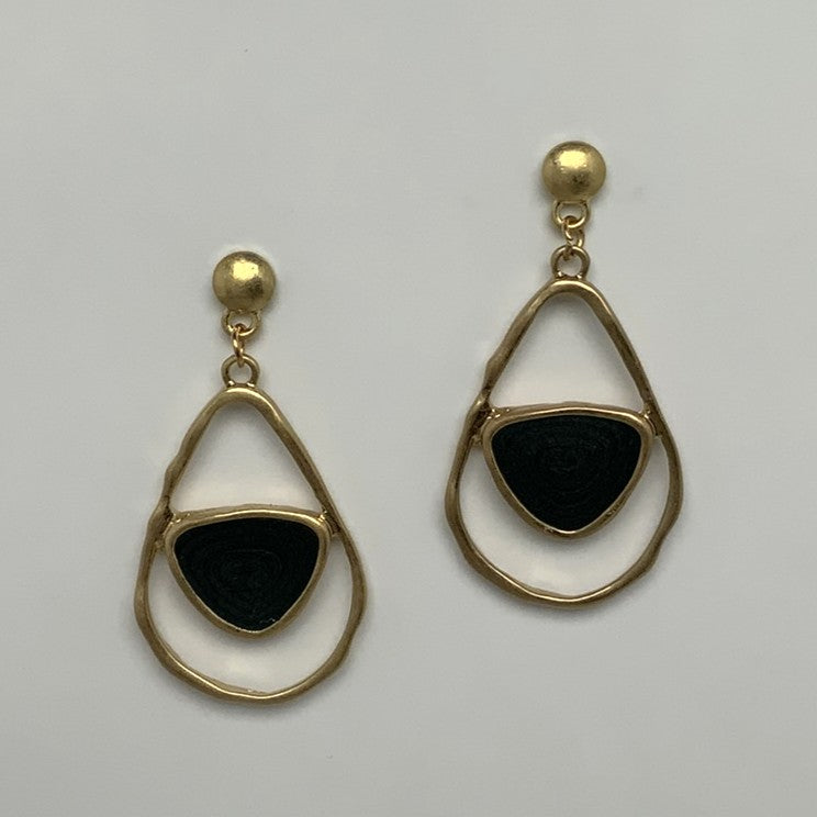 Teardrop Hammered Design Earrings
