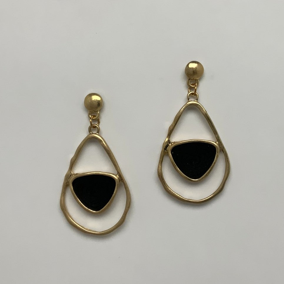 Teardrop Hammered Design Earrings