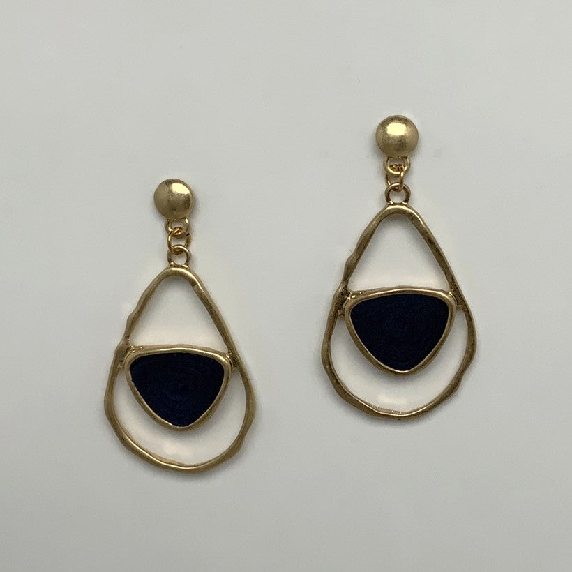 Teardrop Hammered Design Earrings
