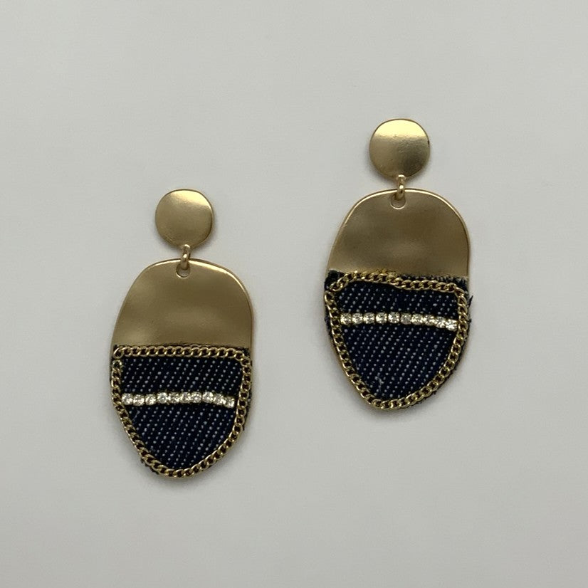 Denim Design w/Link Drop Earrings