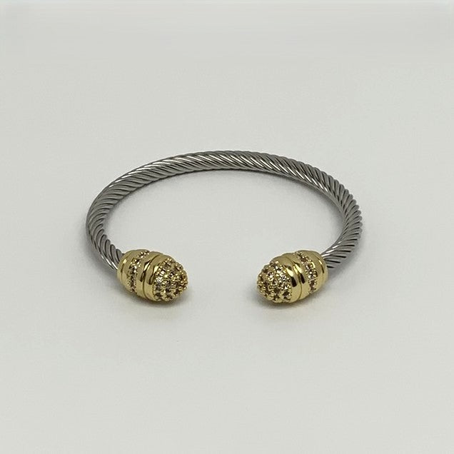 Two Toned Bling Cuff Bracelet