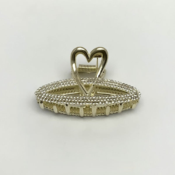 Bling Heart Claw Clip