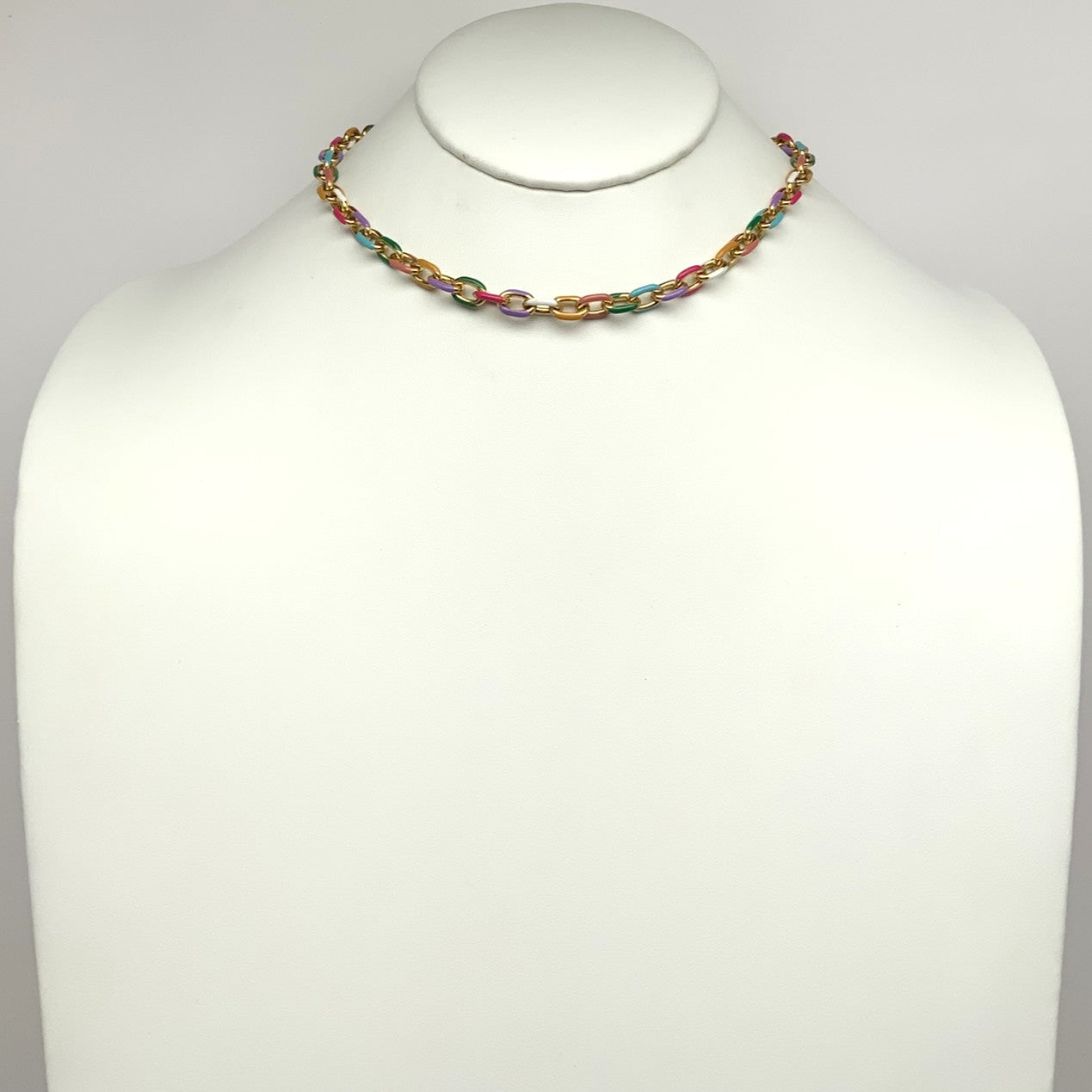 Brush Painted Chain Necklace