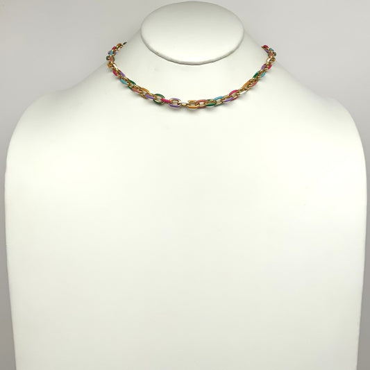 Brush Painted Chain Necklace