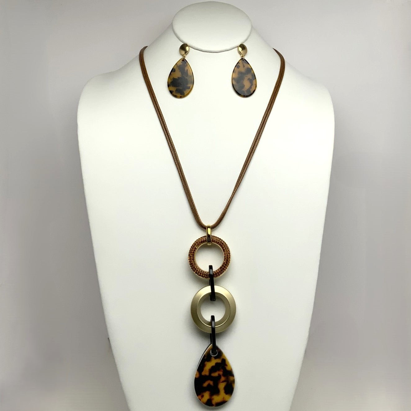 Lucite Hoop Drop Necklace