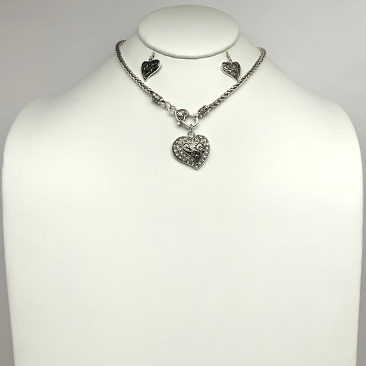 Bling Heart Design Necklace