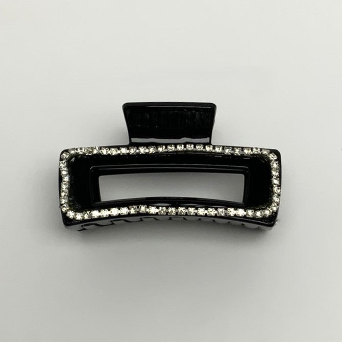 Silver Border Claw Clip