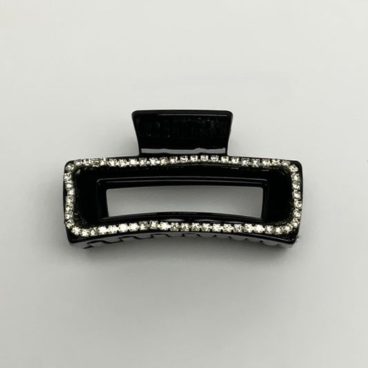 Silver Border Claw Clip