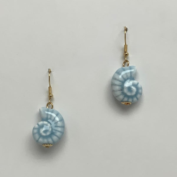 Spiral Shell Drop Earrings