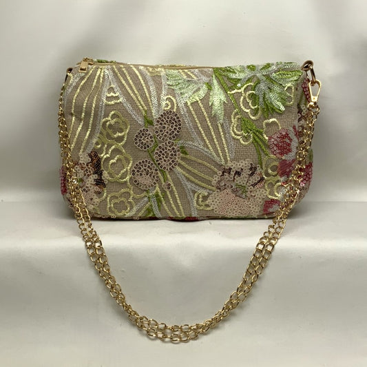 Botanical Embroidered Sequins Crossbody Purse