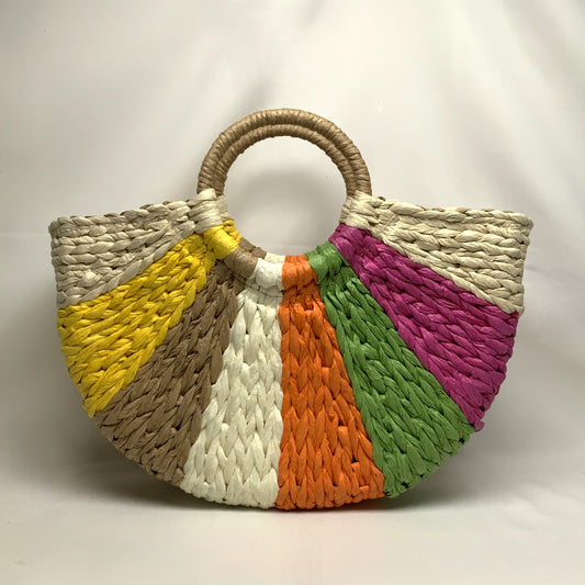 Braided Twine Half Moon Style Canvas Handbags (AC-122)