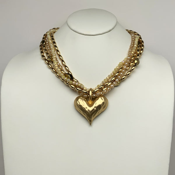 Layered Heart Necklace