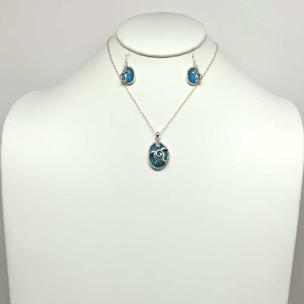 Seaglass Turtle Necklace