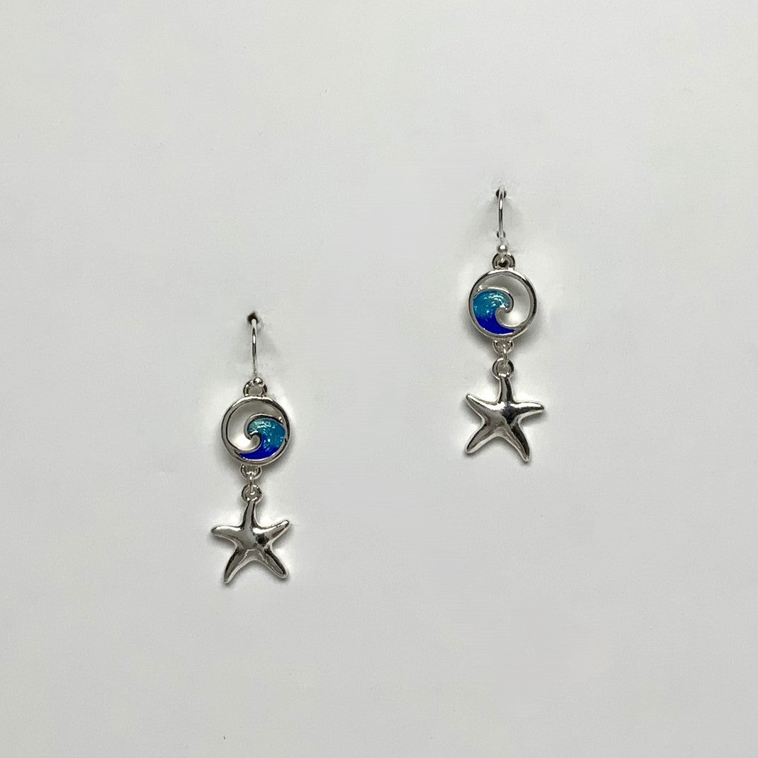 Wave Starfish Earrings