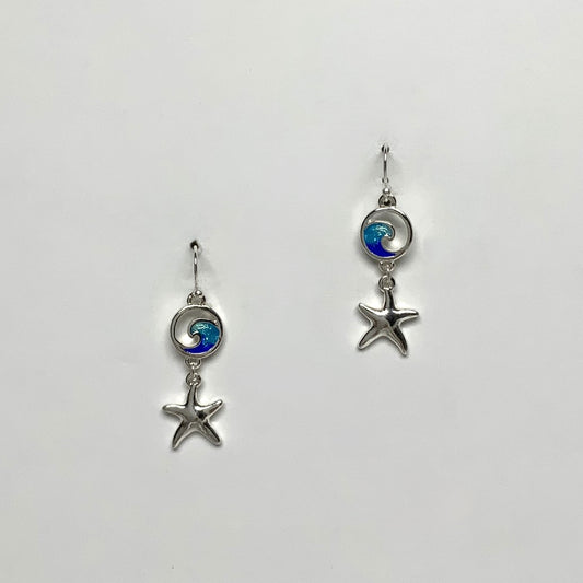 Wave Starfish Earrings