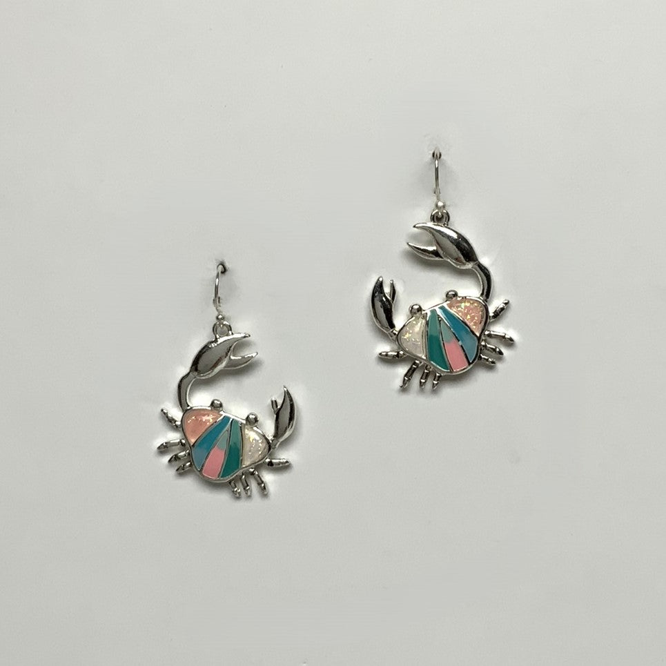 Enamel Crab Earrings