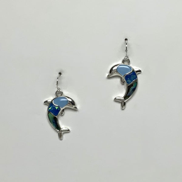 Enamel Dolphin Earrings