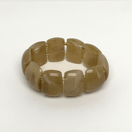 Lucite Marble Design Stretch Bracelet