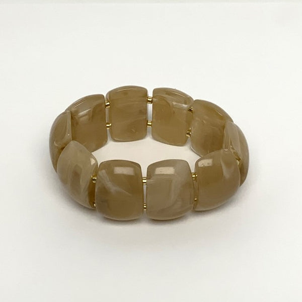 Lucite Marble Design Stretch Bracelet