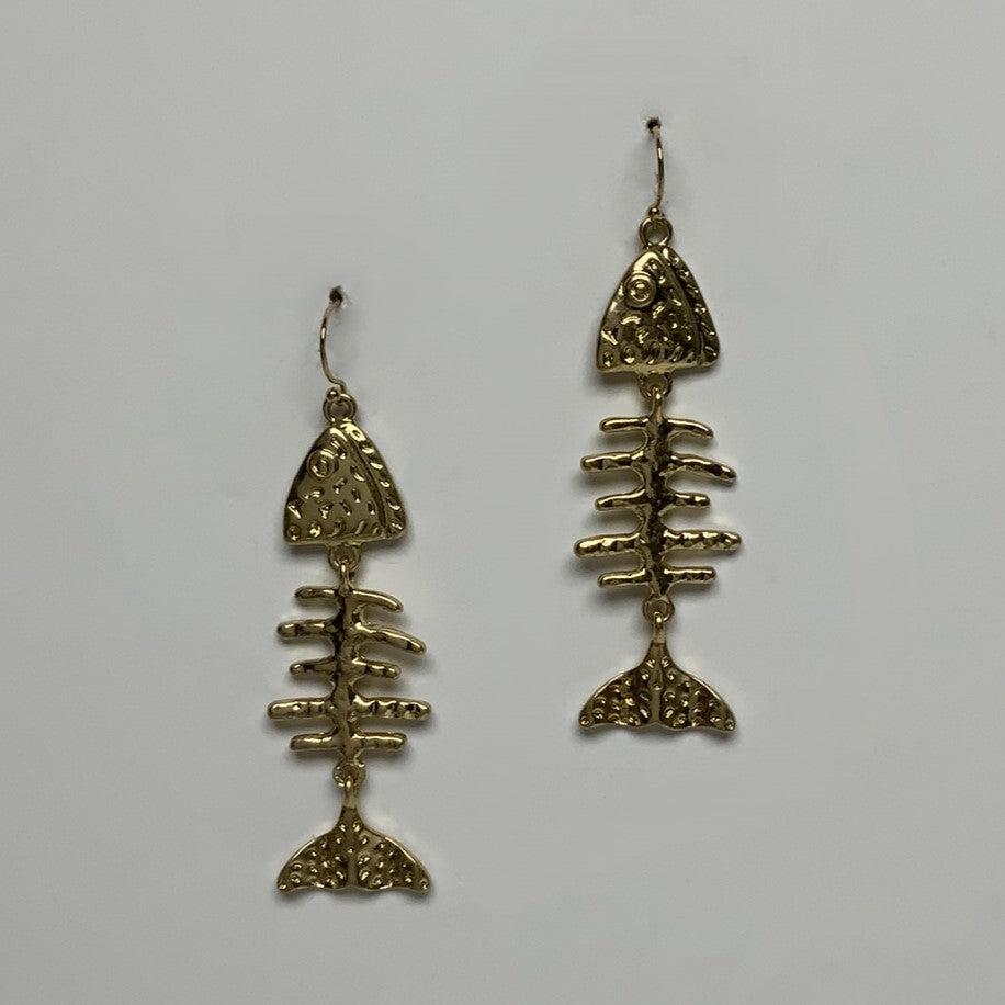 Fish Skeleton Earrings