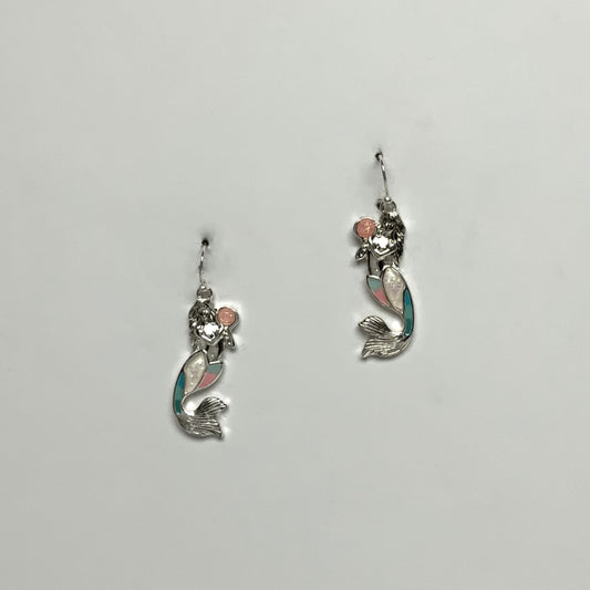 Enamel Mermaid Earrings