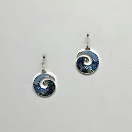 Enamel Swirl Earrings