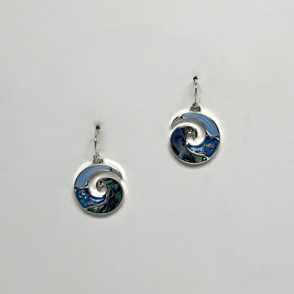 Enamel Swirl Earrings