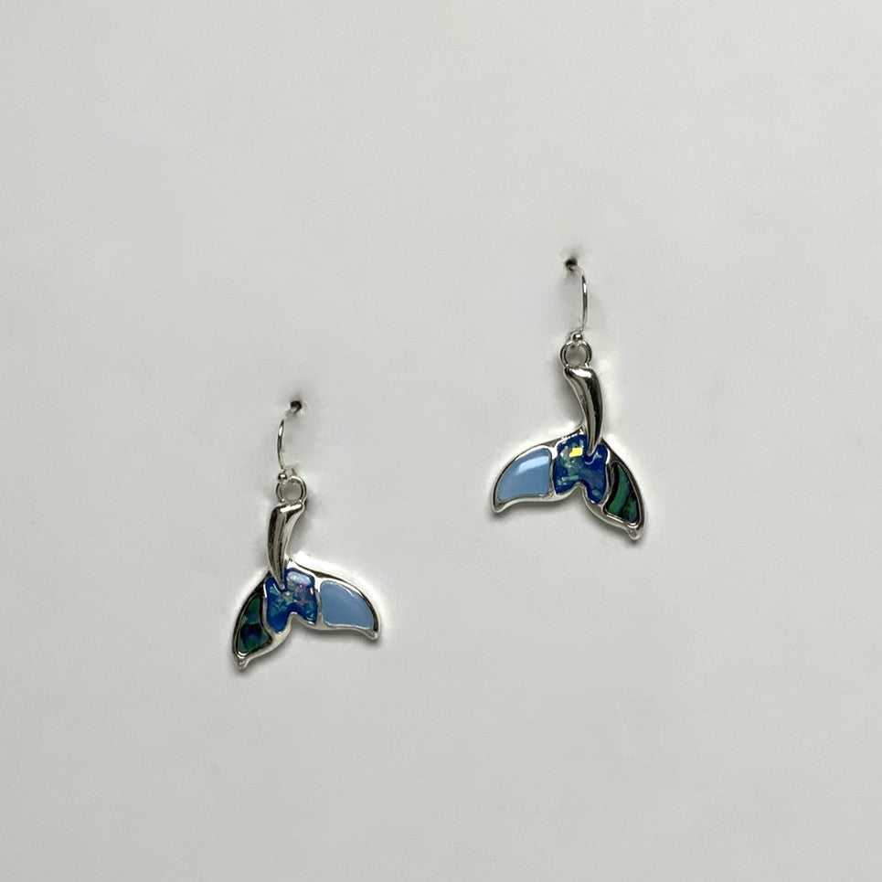 Enamel Dolphin Tale Earrings