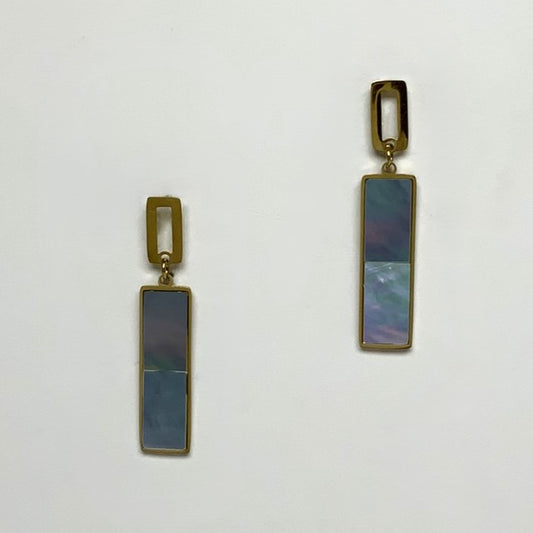 Rectangle Abalone Earrings