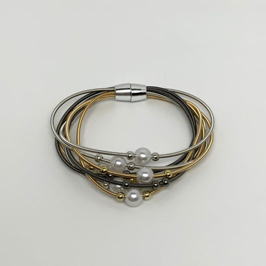 Layered Pearl Beaded Bracelet