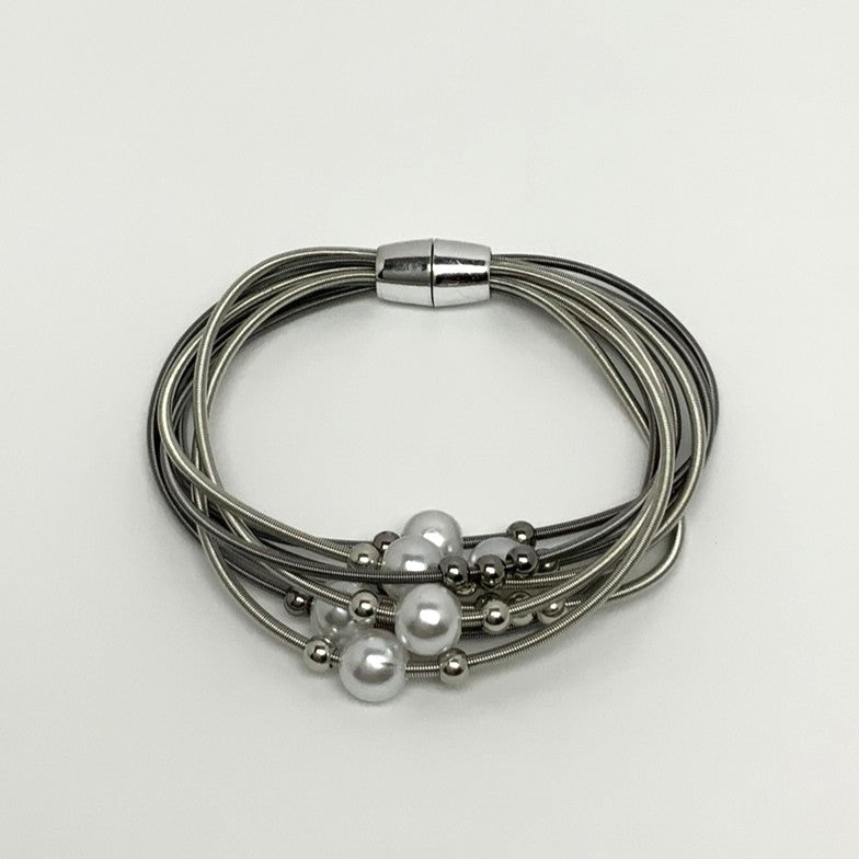 Layered Pearl Beaded Bracelet